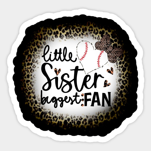 Baseball Little Sister Biggest Fan Leopard Baseball Sticker by Wonder man 